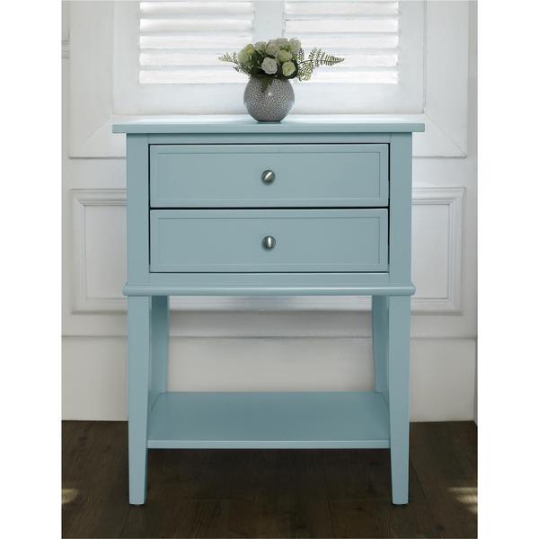 Ameriwood Home Transitional Franklin Accent Table with Two Drawers
