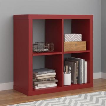 Bookcases Made By Ameriwood Home, Altra Aaron Lane Bookcase With Sliding Glass Doors Red