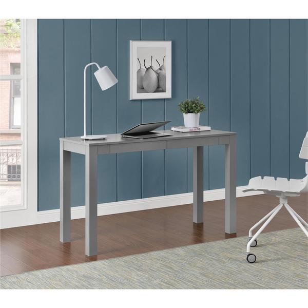 Ameriwood Home Parsons Grey XL Desk with 2 Drawers