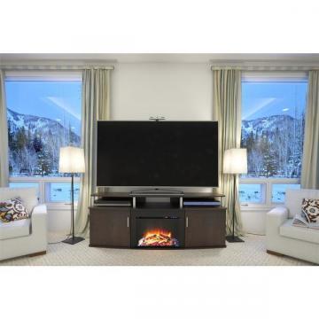 Ameriwood Home Carson Electric Fireplace 70-inch Cherry TV Console