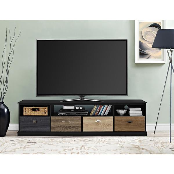 Ameriwood Home Blackburn 65-inch TV Console with Multi-colored Drawer Fronts