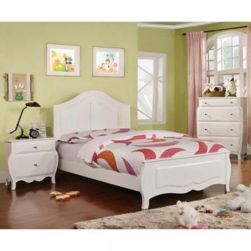 Furniture of America Young Olivia White Solid Wood 3-Piece Bedroom Set