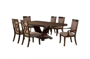 Furniture of America Woodburly Contemporary Walnut Dining Table