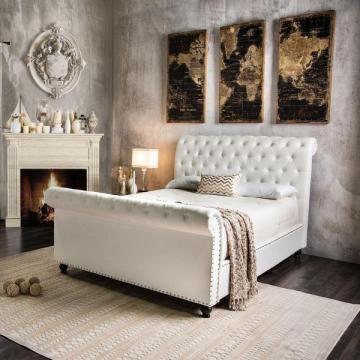 Furniture of America Victor I Button Tufted Sleigh Bed