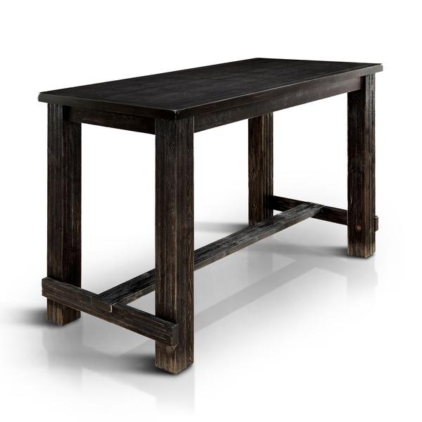 Furniture of America Telara Contemporary Antique Black Bar Height Table