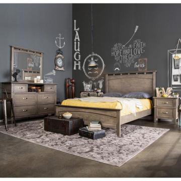 Furniture of America Seashore 4-piece Weathered Oak Bed Set