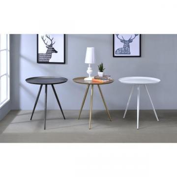 Furniture of America Rosel Mid-century Modern Tray Top Round Flared Side Table