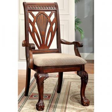 Furniture of America Ranfort Formal Cherry Arm Chair (Set of 2)