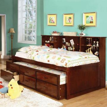 Furniture of America Percius Cherry Captain Bed w/Trundle and Headboard