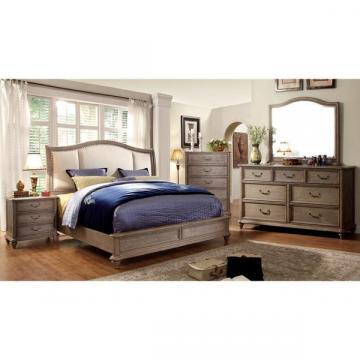 Furniture of America Minka II Rustic Grey 4-Piece Bedroom Set