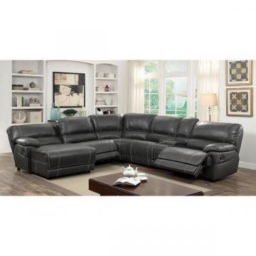 Furniture of America Merson L-Shaped Reclining Sectional with Storage Console