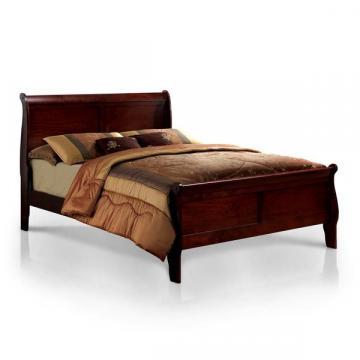 Furniture of America Mayday II Paneled Cherry Sleigh Bed