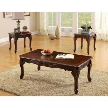 Furniture of America Mariefey Classic 3-piece Coffee and End Table Set