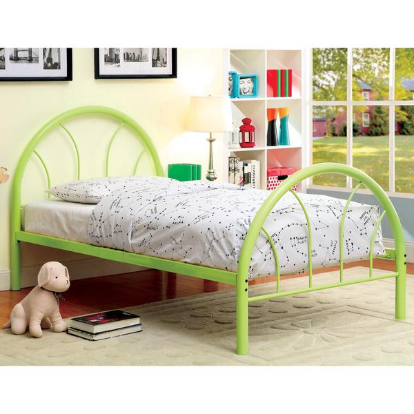 Furniture of America Linden Double Arch Metal Twin Bed