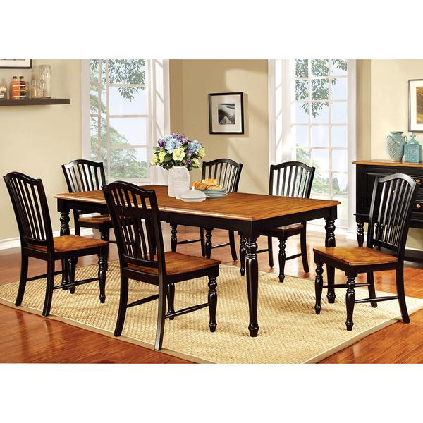 Furniture of America Levole Two-tone 7-piece Country Style Dining Set