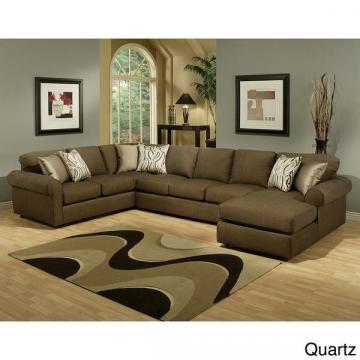 Furniture of America Keaton Chenille Sectional Sofa