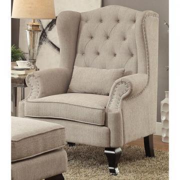 Furniture of America Irving Traditional Tufted Wingback Armchair