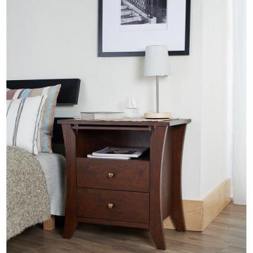 Furniture of America Erneste Vintage Walnut Modern 2-Drawer Nightstand