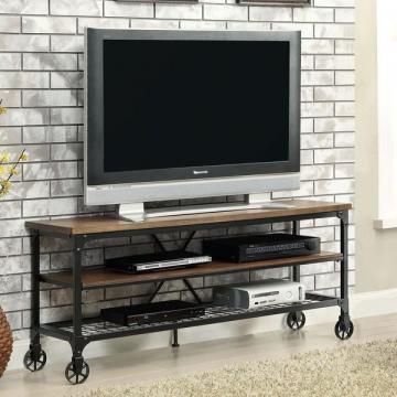 Furniture of America Daimon Industrial Medium Oak TV Stand