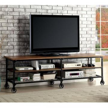 Furniture of America Daimon II Industrial Medium Oak TV Stand