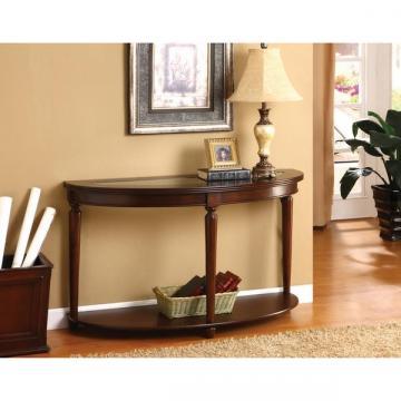 Furniture of America Crescent Glass-top Console/ Sofa/ Entry Way Table