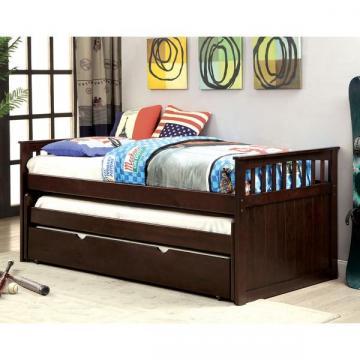 Furniture of America Crensa Mission Style Espresso Nesting Daybed
