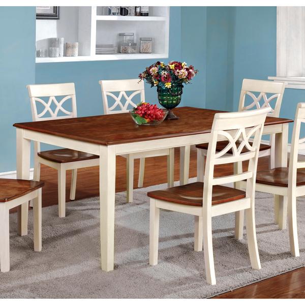 Furniture of America Betsy Joan Duo-Tone Dining Table