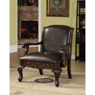 Furniture of America Antique Dark Cherry Accent Chair