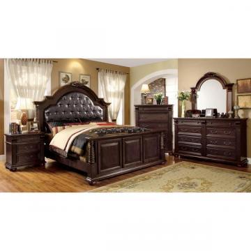 Furniture of America Angelica English Style Brown Cherry 4-piece Bedroom Set