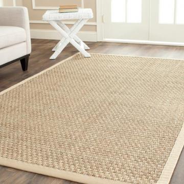 Safavieh Casual Natural Fiber Natural and Beige Border Seagrass Rug (8' x 10')