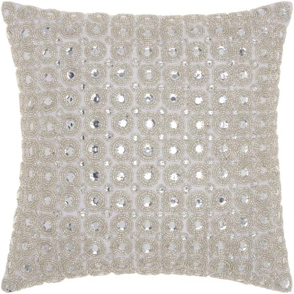 Nourison kathy ireland Marble Beads White Throw Pillow (12 x 12-inch)
