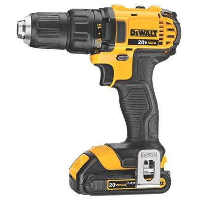DeWalt Compact Cordless Drill / Driver Kit, 20V Lithium-Ion Battery, 1/2"