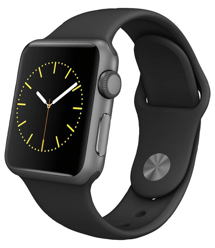Apple Watch Series 2 38mm Space Grey Case with Black Sport Strap