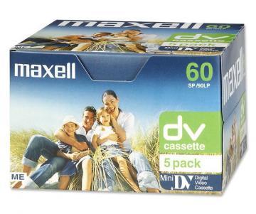 Maxell Mini DV Tape, 60min - Pack of 5