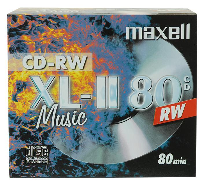 Maxell CD-RW Blank CDs in Jewel Cases - Pack of 10