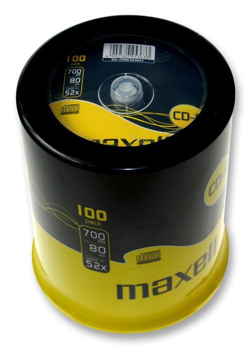 Maxell 52x Speed CD-R Blank CDs - Pack of 100
