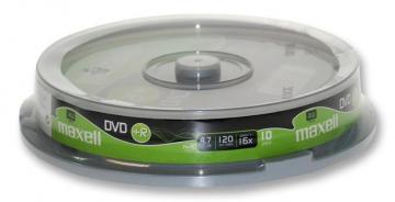 Maxell 16x Speed DVD+R Blank DVDs - Spindle Pack of 10