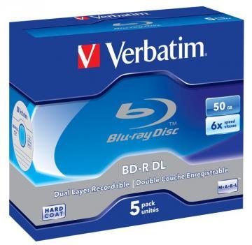 Verbatim 6x BD-R DL Blank Blu-ray Discs - 5 Pack Jewel Case