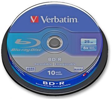 Verbatim 6x BD-R Blank Blu-ray Discs - 10 Pack Spindle