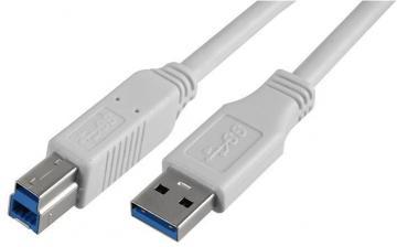 Pro Signal White 2m USB 3.0 A Male to B Male Lead