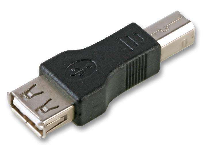 Pro Signal USB-A Female to USB-B Male Adapter - Black