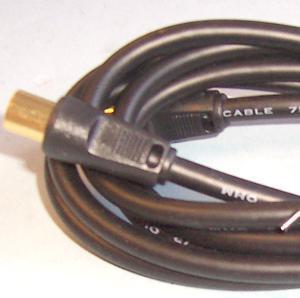 Pro Signal TV Aerial Coaxial Lead, Male to Male, 2m Black