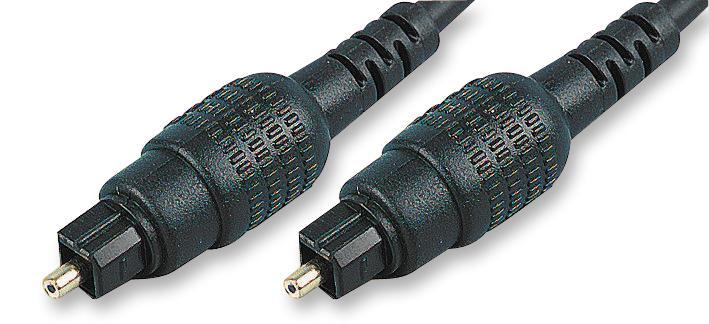 Pro Signal TOSLink Optical Audio Lead with 4mm Cable, 5m Black