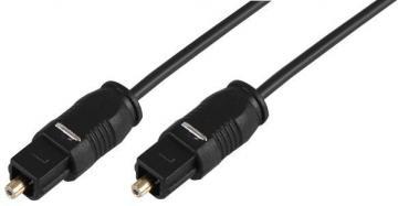 Pro Signal TOSLink Optical Audio Lead with 2.2mm OD, 1m Black