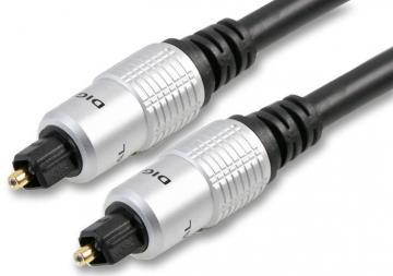 Pro Signal TOSLink Optical Audio Lead Male to Male, 6m Black
