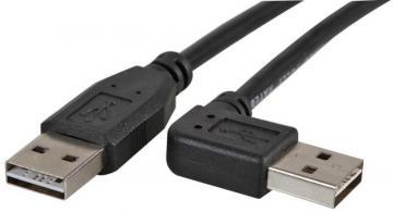 Pro Signal Reversible USB 2.0 A Male to 90° A Male Lead 2m