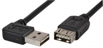 Pro Signal Reversible 90° USB 2.0 A Male to A Female Lead 2m