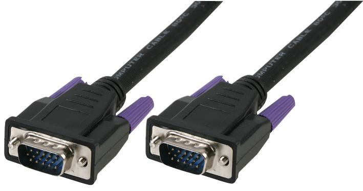 Pro Signal Fully Wired 15 Pin SVGA Male to Male Monitor Lead, 3m Black