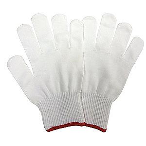 Condor White Knit Gloves, Nylon, Size S, 10 Gauge