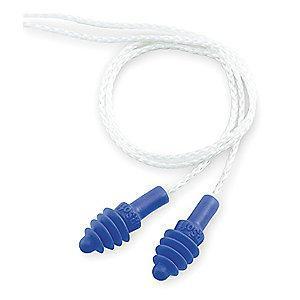 Howard Leight 27dB Reusable Flanged-Shape Ear Plugs; Corded, Blue, M